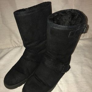 Black Mid-Calf Boots